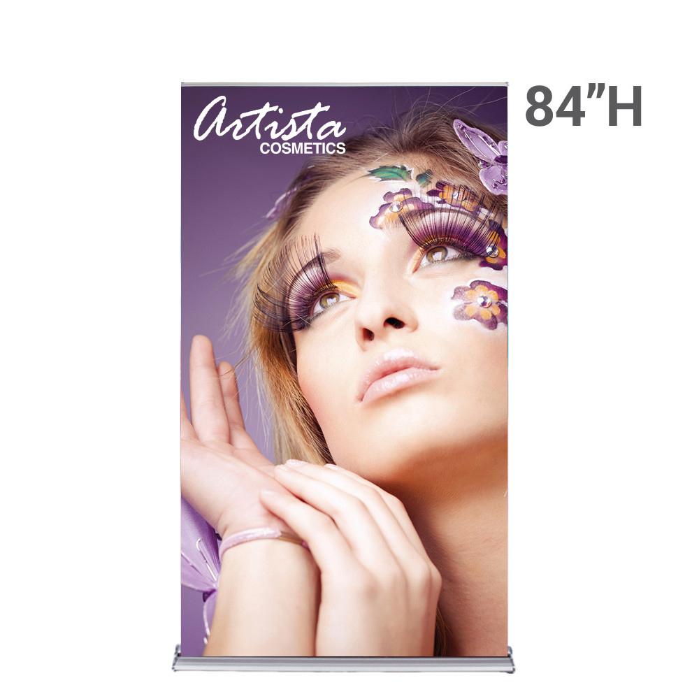 48 in. SilverStep Retractable Banner Stand — Graphic Package / 84 inches